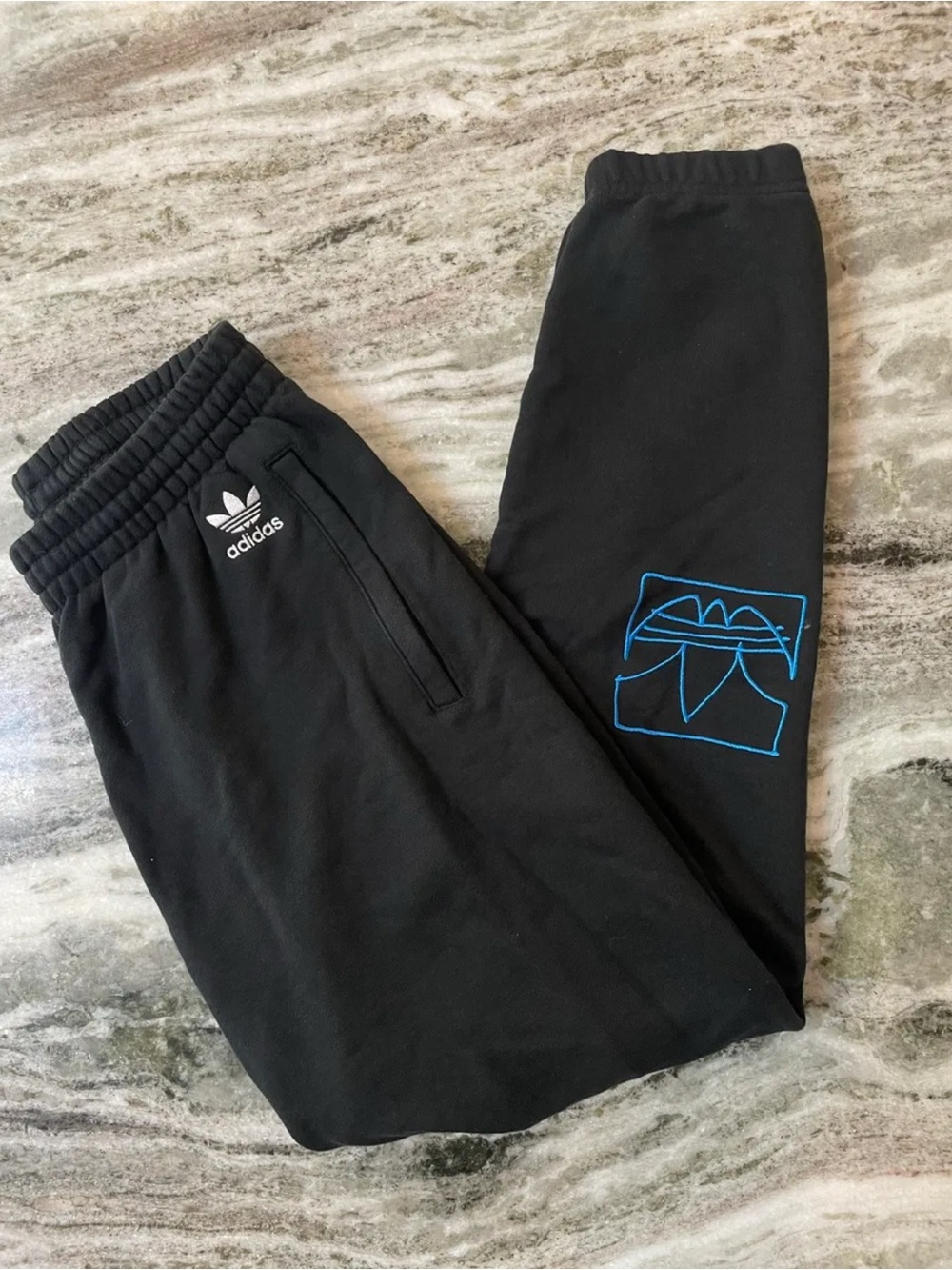 adidas Sweatpants with Blue Graphic Detail